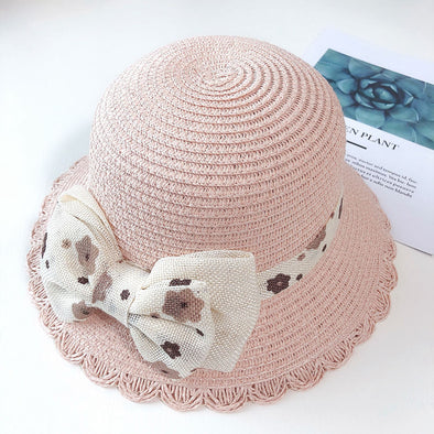 Girls  Summer Casquette Straw Beach Hat