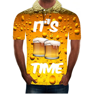 Beer Time Men Polo Shirt
