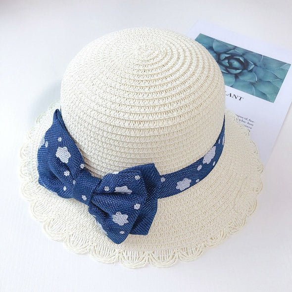 Girls  Summer Casquette Straw Beach Hat