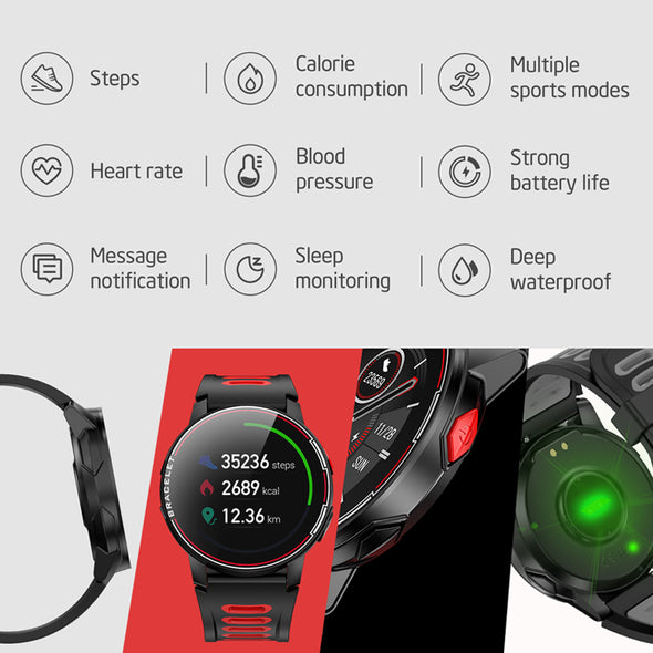 Speed VL6 HR-BP Waterproof Fitness Smartwatch