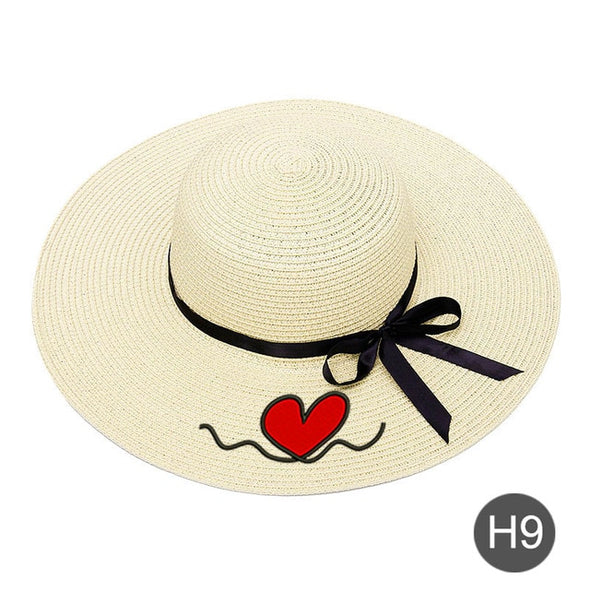 Personalized Embroidered Custom Beach Hat with bow